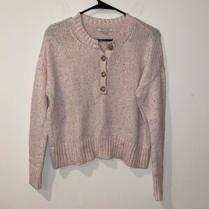 American Eagle outfitters pastel pink speckled knit pullover sweater size XS